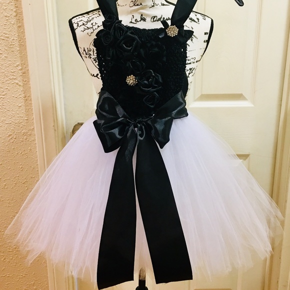 SWAN PRINCESS - couture flower girl tutu dress - Picture 2 of 8